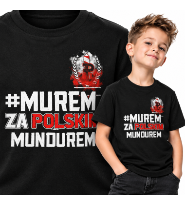Koszulka dziecięca Patriotyczna  MUREM ZA POLSKIM MUNDUREM 2